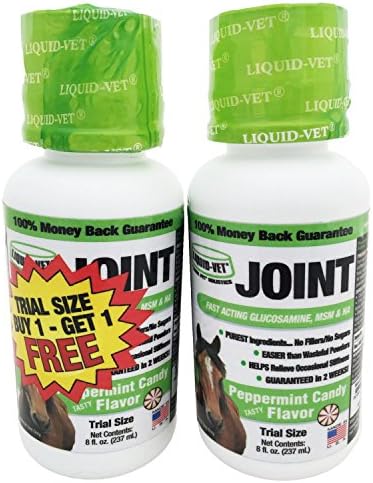 Cool Pet Holistic Liquid-Vet Joint Support - Fast Acting Glucosamine, MSM &amp; HA - Peppermint Candy Flavor 237mL