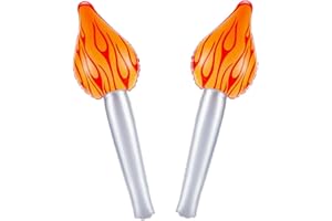 RUIOOMEEP Torche Gonflable Flamme Olympiquee 2024 - Décoration pour la journée du sport, Accessoire Incontournable pour Célébrations et Événements 2 pièces