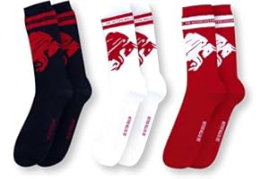 RASENBALLSPORT LEIPZIG RB Leipzig Bull Socken - 3er Set - Socks schwarz-weiß-rot RBL - Plus Aufkleber Wir lieben Fussball