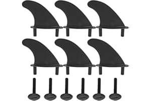 Qinlorgo Aileron Souple Noir de Planche de Surf, Remplacement de Skeg d'aileron de PVC 3Pcs respectueux de l'environnement, pour la Planche de Surf de Surf(Surfboard softboard Tail Rudder)