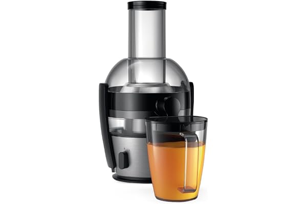 Philips Viva Collection Centrifugal Juicer HR1863/20 | 800W Power | Whole Fruit & Vegetable Juicer with XL Feeding Tube | Up