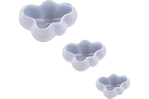 SKDFHOD 3 pezzi Stampo Per Sapone Nuvola 3D Nuvola Stampo In Silicone 3D Stampo 3D in Silicone a Forma di Nuvola Per Ornamenti Artigianali Candele Profumate Fondente Stampo In Gesso