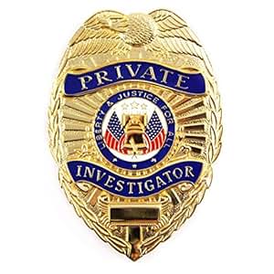 ASR Tactical Men’s Private Investigator Badge 3" Gold: Amazon.co.uk