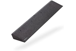 bepco Rampa para bordillos, 100 x 25 x 10 mm, de Goma (Negro), con Arandelas integradas para fijación.