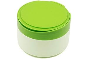Upstore 1 contenitore per cipria da bagno in polvere vuoto in plastica per la cura della pelle del bambino, con soffio di polvere morbido e setaccio, verde, 9,6 x 6,6 cm