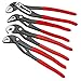 Produktbild KNIPEX Wasserpumpenzangenset Cobra Quick Set Zangenschlüssel Rohrzange 4 tlg Wasserpumpen Zange Schlüssel Raptor Alligator ES Klempner Sanitär Schraubzange Schraubenschlüssel Wasserpumpenzangen-Set 87