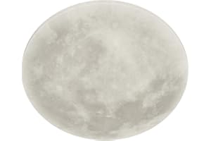 Trio Leuchten Lunar 627514000 LED Ceiling Light Acrylic with Moon Motif Moon Phase Changeable 1 x 22 Watt LED Brightness Adjustable Night Function Includes Remote Control