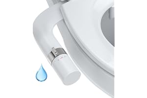 APTLITON Ultra-Slim Cold Water Bidet, Non-Electric Bidet Attachment for Toilet UK with Self-Cleaning Dual Nozzles (Frontal & Rear Wash), Adjustable Water Pressure, Easy Home Installation