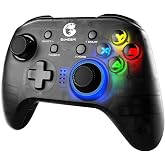GameSir T4 Pro Y&uuml;kseltme PC Denetleyicisi, Anahtar/Windows PC/iPhone/Android i&ccedil;in Yarı Şeffaf Kablosuz Oyun Denetleyicisi