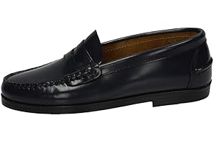 MADE IN SPAIN 210 Castellanos DE Piel NIÑO Zapatos MOCASÍN Negro