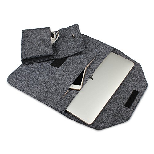 Batianda 15,4 Zoll Filz Sleeve Hülle für Macbook Pro Retina 15 /2016 MacBook Pro 15 Touch Bar,Dunkelgrau - 6