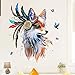 Produktbild Nordischen Stil Wolf Dekoration Wandaufkleber Kreative Tier Wandtattoos Poster Kunst 75 * 85 Cm