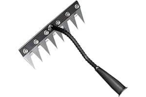 WOMGF Estrattore di Erbacce 8 Denti Estirpatore Manuale Strumento per Diserbo da Giardino