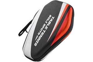 FACULX Housse rigide en EVA pour raquette de tennis de table, résistante à l'eau, à la poussière, jusqu'à 2 raquettes ou 1 raquette et 2 balles de tennis de table