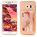 Produktbild ScorpioCover Silikon Handy Cover Rückschale mit Kartenfach kompatibel mit Samsung Galaxy S6 Edge + / Edge Plus Flexible Silikon Schutz Hülle Schale transparent Coral