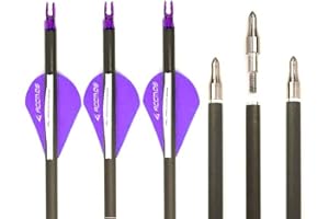 ACCMOS 12 Pcs Archery Arrow Spine 300 350 400 500 600 700 800 ID 6.2mm Hunting Arrows for Recurve Bow Compound Bow Shooting