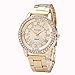 Produktbild Uhren,Hansee Damen Herren Kristall Strass Edelstahl Analog Quarz Armbanduhr (Golden)