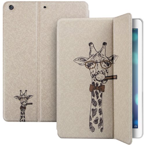 iPad Air Hülle, ESR® Illustrator Series PU Ledertasche mit Auto aufwachen/Schlaf Funktion Schutzhülle für iPad Air / iPad 5 (Giraffe) - 2