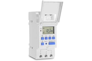 Interruptor de Temporizador Programable con Pantalla LCD Binghe 220V 15A Interruptor Temporizador Semanal Interruptor de Tiempo Digital Apto para farolas y electrodomésticos