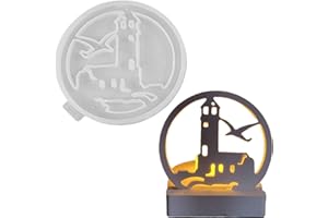 ‎HCHZSH123 Silikonformen Gießformen, Silikonform Kerzenhalter, Silikon Gießform Kerzenhalter, Gipsformen zum Gießen (Einsatz - Leuchtturm)