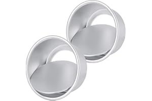 upain 2 Pack 6 Inch Cake Tin Round Deep Baking Tin with Loose Base Small Round Cake Pan with Removable Bottom Non-Stick Aluminum Baking Pan for Wedding Birthday Christmas Party Cake Baking