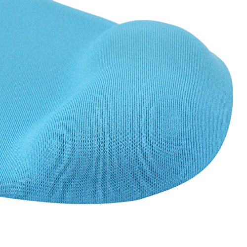 Accessotech C  modo Mu  eca Gel Soporte soporte Mat Rat  n Pad Ordenador port  til PC Suave - Azul Claro