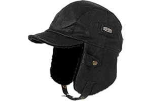 Comhats Winter Wool Blend Trapper Hat for Men Ladies Warm Hats with Thick Soft Faux Fur Earflap Fleece Lined Hats for UK Cold Weather | Super Warm