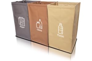 NYIKA Borse Raccolta Differenziata - raccolta differenziata 3 scomparti - sacchi raccolta differenziata - differenziata 3 contenitori - cestini differenziata