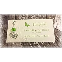 Gastgeschenk Tischkarte Tischdeko Deko Schmetterling Taufe Kommunion Konfirmation Jugendweihe grün apfelgrün hellgrün kiwi
