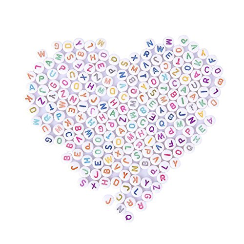 Preisvergleich Produktbild ROSENICE Bunte Runde Buchstaben Spacer Perlen 7mm 200