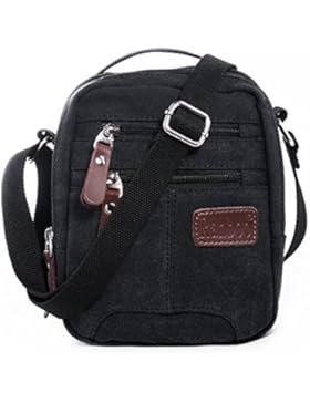 Hengwin Herren Kleine Leinwand Umhängetasche Crossbody Tasche Lagerung Tasche Mini Reisetasche Praktische Satchel...