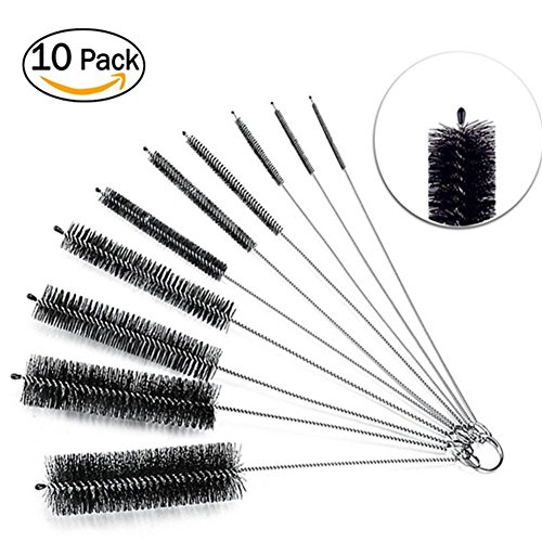 Preisvergleich Produktbild Milopon Schlauchbürste Flasche Reinigungsbürsten Milchschlauchbürste Nylon Rohrbürsten set für Reagenzgläser Teekanne Düse 10 Stück 2-24 mm