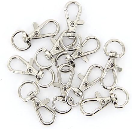 Jeephuer Swivel Trigger Snap Hooks Silver Tool12 x 32mm