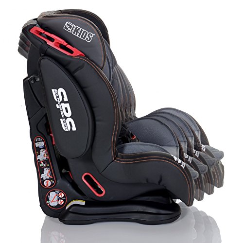 LCP Kids Autokindersitz GT Comfort 9-36 kg Gruppe 1, 2, 3 Schlaf- Liegeposition, verstellbare Kopfstütze + SPS Aufprallschutzsystem - 3