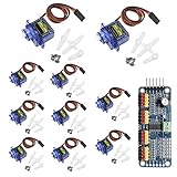 【SG90 Micro Servo】 Betriebsgeschwindigkeit: 0,12 Sekunden / 60 Grad (4,8 V ohne Last); Stillstandsdrehmoment (4,8 V): 17,5 oz / Zoll (1 kg / cm); Betriebsspannung: 3,0 V ~ 7,2 V; Tote bandbreite: 7 usec.