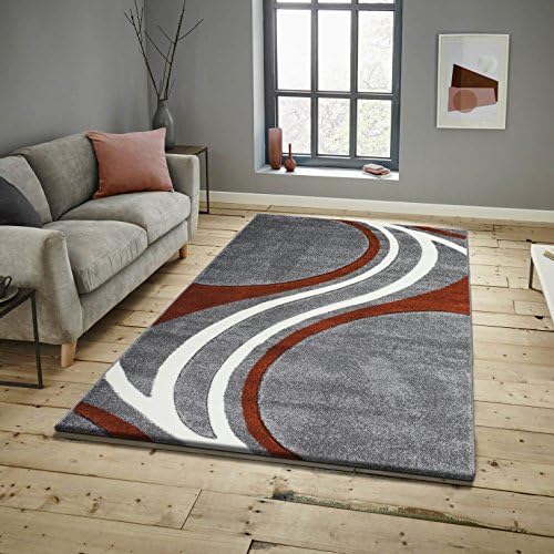 Keymura Runners Prada in Modern Design with Relief Pattern Bedside Rug Pile Height 15 mm Colour: Silver/Natural/Copper Size: 80 x 150 cm