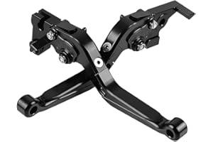 MZ-STORE CNC Aluminio Ajustable Plegable Palanca de Embrague de Freno para MT09 MT 09 2014 2015 2016 2017 2018 2019 2020-Negro