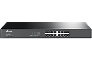 TP-Link V12 16-Port Unmanaged Gigabit Ethernet Switch, Steel Case, 19-inch Rack-Mount(TL-SG1016)