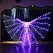 Produktbild Isis Wings Bauchtanz Dasongff Engelsflügel Engelsflügel Bauchtanz Dance LED-Licht Flügel Leistung Kostüm Einschließlich Stöcke/Ruten (Lila, 1PC Flügel + 1 Paar Teleskopstock)