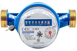 KNM TRADE Wasserzähler Kaltwasser - Anschlussgewinde 1 Zoll 130 mm Q3 4,0 m³/h antimagnetisch, geeicht 2025 – präzise Verbrauchsmessung für Haus & Gebäude – langlebig & robust