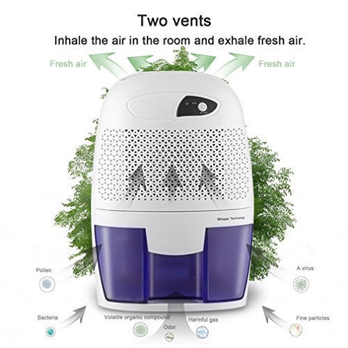 LESHP Dehumidifier,Tragbare 500ml Kleinen Raumentfeuchter Feuchtigkeitsabsorber Für Keller Schlafzimmer Garage Büro Garderobe usw - 5