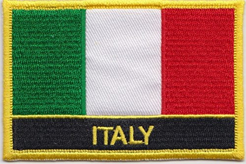 1000 Flags Italy Flag Embroidered Rectangular Patch Badge/Sew On Or Iron On From