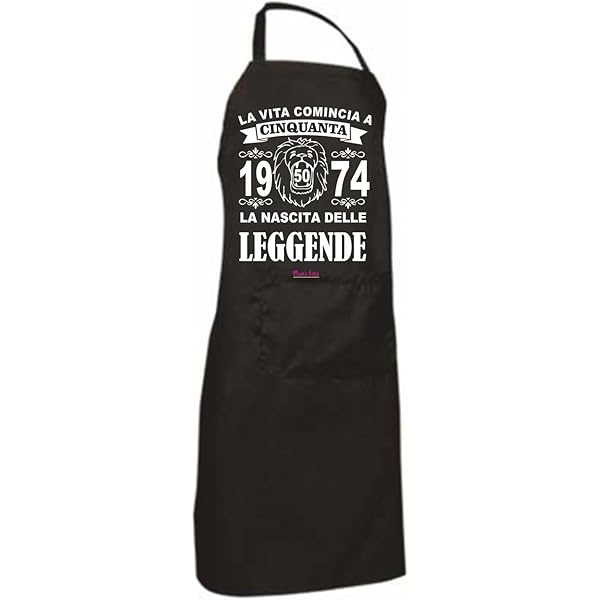 Grembiule Cotone 100% Uomo/Donna - 70x85 Cm Con Tasca E Frase Personalizzata, Per Cucina E Griglia - Foto 6