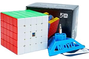 Aigidusansu Moyu Meilong 5 M 5 x 5 x 5 cubo mágico magnético, profesional 5 x 5 x 5 cubo de velocidad suave sin calcomanías, juguetes de rompecabezas 3D duraderos
