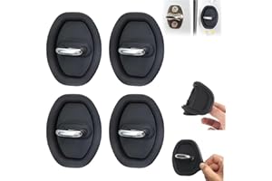 MIOAOA 4 Pcs Black Car Silicone Door Latch Protective Covers, Universal Fit, Automotive Silicone Exterior Finish Accessories
