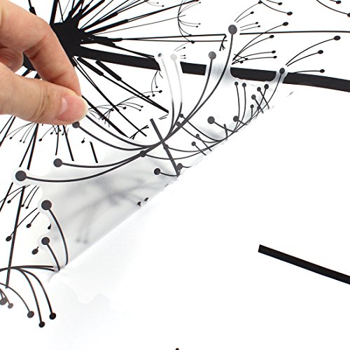 sourcingmap® Pusteblume Schmetterling Muster selbstklebend ablösbar Papier Wandtattoo, Wandbild Ornament - 2