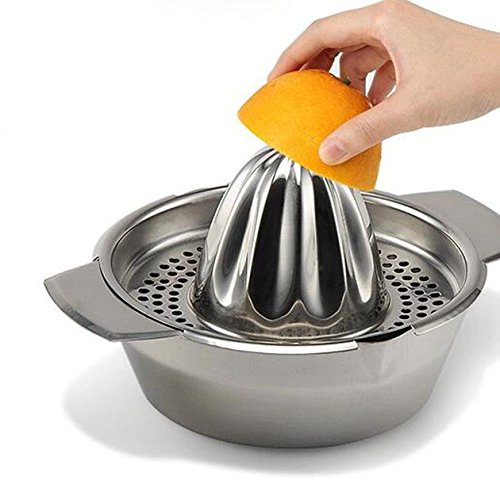 Saflyse Edelstahl Zitronenpresse Orange Fruchtspresse 17cmx9cm (1) - 2