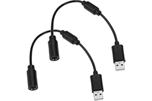 TREETRIBE 2Pack Breakaway USB Cables for Xbox One/Series X|S,Replacement with Dongle Breakable Cord Lead Fits Thrustmaster Ferrari Racing Steering Wheel Logitech G920 Driving Force (Black)