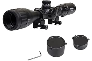 Goetland 3-12x40 AO Lunettes de Visée Airsoft à Réticule Illuminé avec Point Vert et Rouge avec Anneaux de Montage