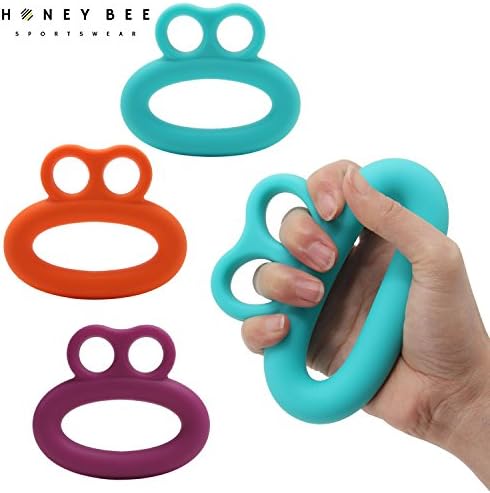 Hivexagon Silicon Hand Strengthener Grip Rings Pack of 3 for Finger & Hand Training and Rehabilitation ,3 Resistance Level, Hand Grip Rings For Hand Training And Strengthening SP055